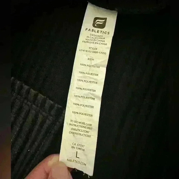 Fabletics Bre Long-Sleeve Tunic Sweatshirt Size Large Black - Picture 7 of 9